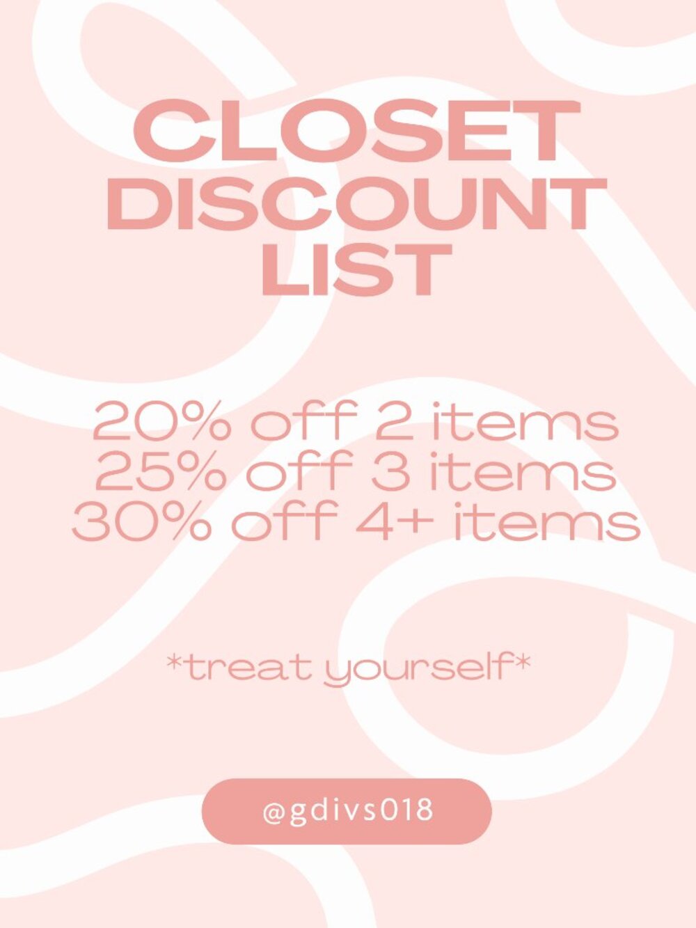 ✨️ CLOSET DISCOUNT LIST ✨️